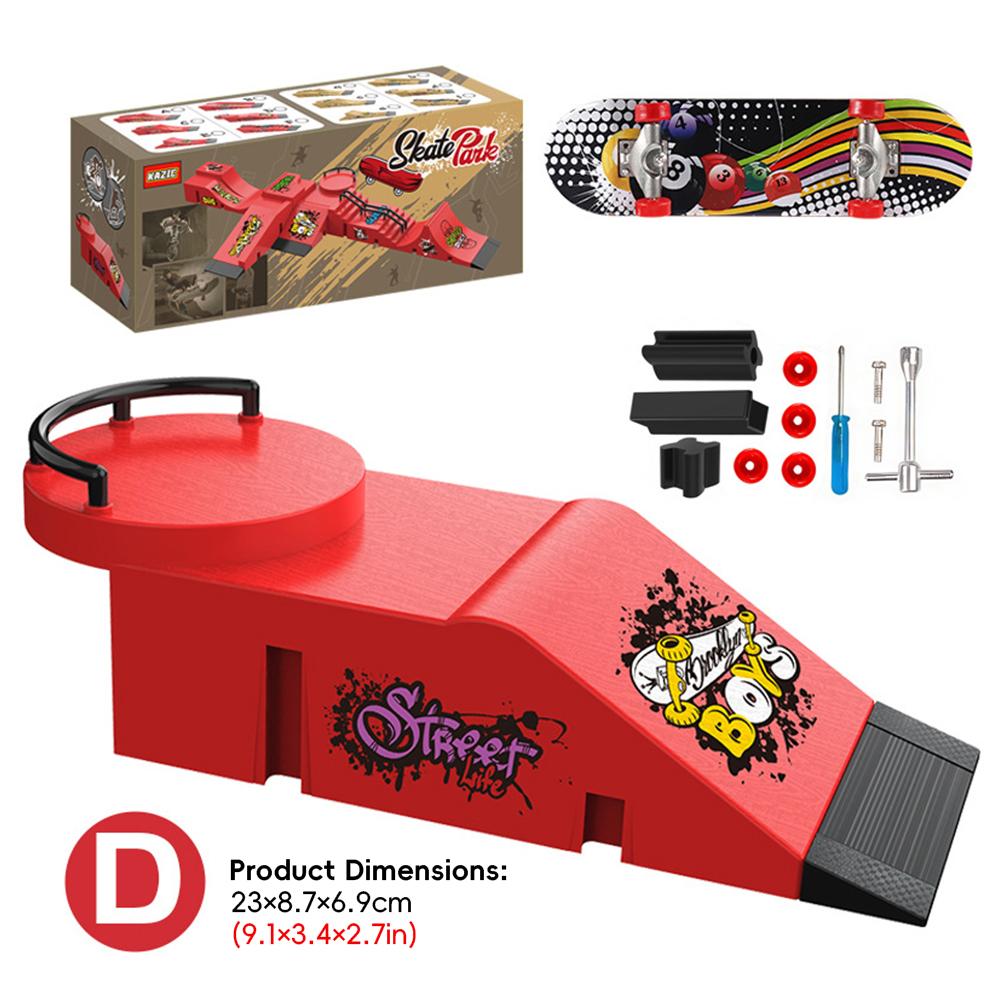 Finger Skateboard Skate Park Set Obstacle Course Fingerboard Realistic Simulation Portable Practice Set Professional Mini Skateboard Kid Toys