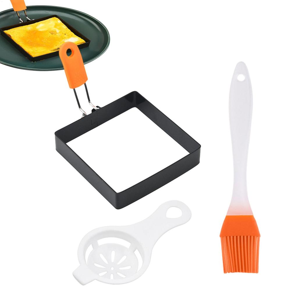 Fyrkantig Äggring Rostfritt Stål Non-Stick Fyrkantig Pannkaksform Pannkaksform Stekt Äggring Pannkaksform Äggformare Form