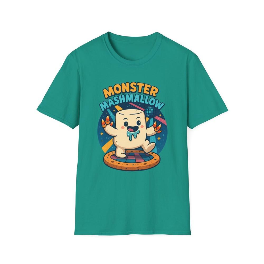 

Unisex Softstyle T-Shirt Monster Mashmallow Funny Marshmallow Disco Halloween XL