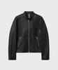 NOIRER Goat Shrunken Crop Rider Jacket (Black)
