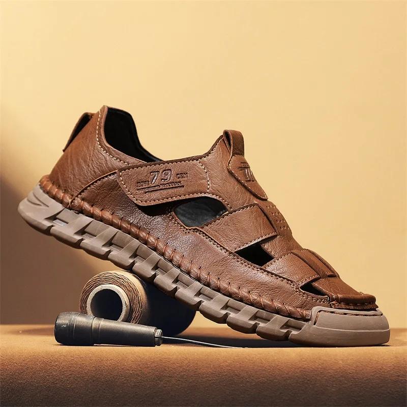 Fashion New Cool Summer Men Sandals Breathable Outdoor Walking Men's Shoes Antiskid Sport Beach Flats Quick Dry Wading Aqua Shoes Male