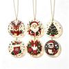 6pcs Deer Tree Christmas DIY Hanging Ornaments Santa Claus Christmas Craft Decoration  Festival