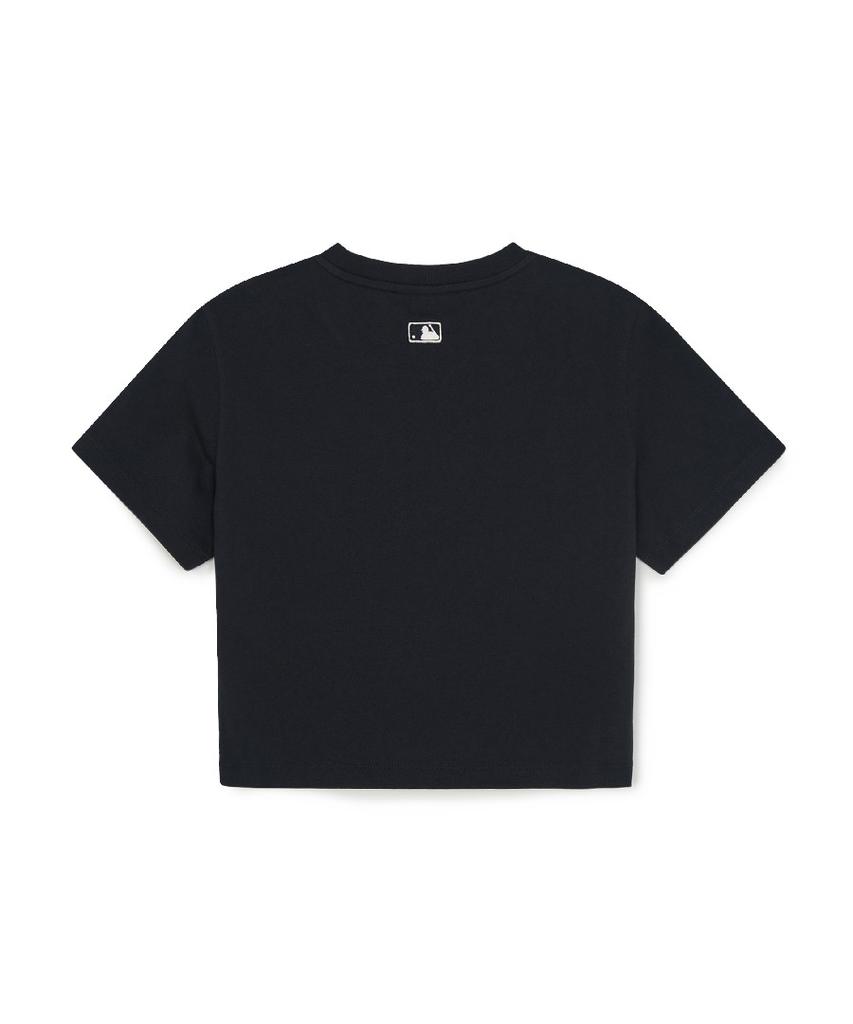 Emelbi Women'S Basic Crop Comfortable Fit Short Sleeve T-Shirt Ny (Black)