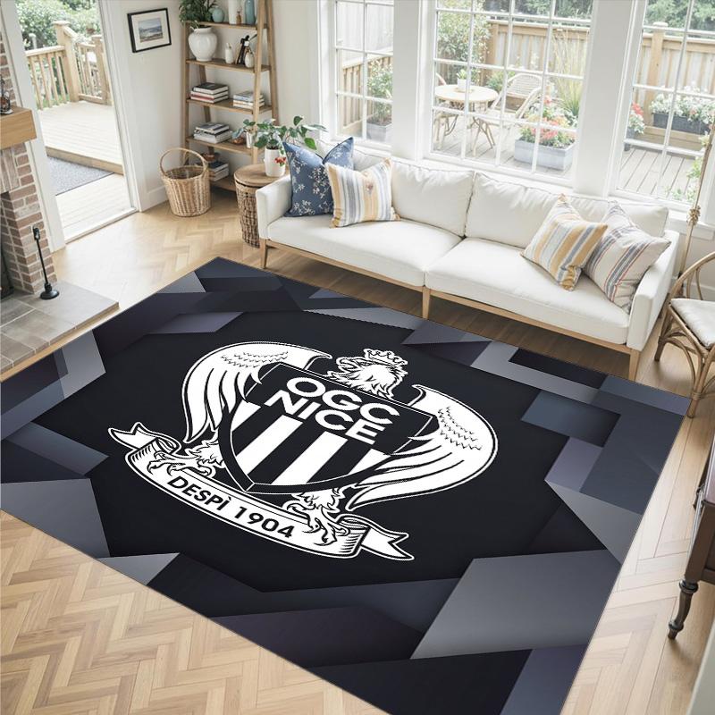 OGC Nice FC Design Crystal Velvet Carpet Cozy Non?Slip Printed Rug For Bedroom Living Room Entrance