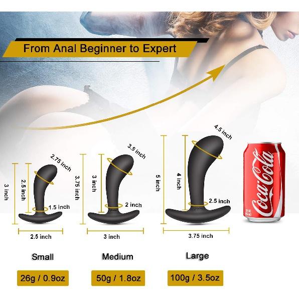 Beginner Butt Plug Trainer Kit for Comfortable Wear Soft Silicone Anal Plug Sex Toys for Woman Adults Gay Intimate Sex