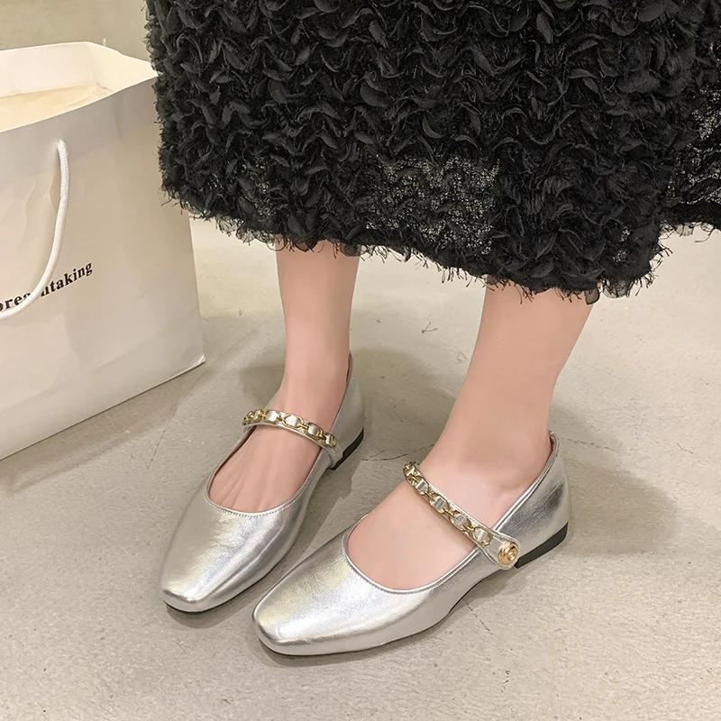 Modische Mary Jane High Heel Schuhe für Damen Neu Weiche eckige Zehenpartie Schnallenriemen Mode Flache Damenpumps Zapatos De Mujer