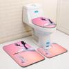 Creative 3D Bathroom Toilet Three-Piece Floor Mat Door Mat Bathroom Carpet