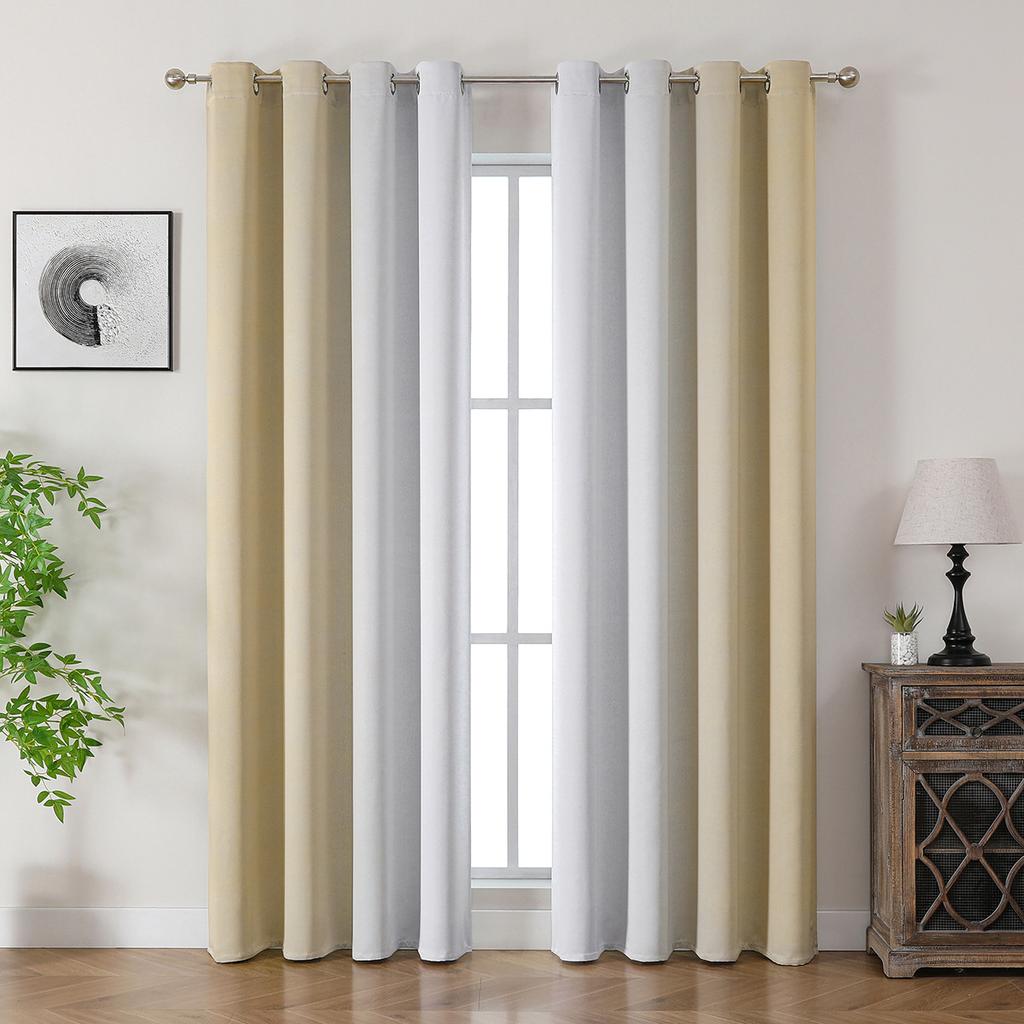 Hochpräziser Vorhang mit Farbverlaufdruck Vollverdunkelungsvorhang Temu