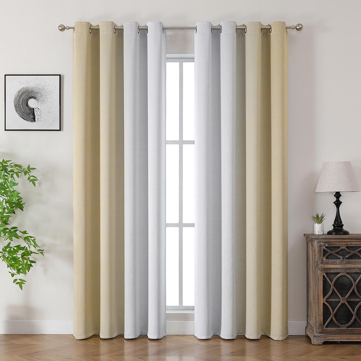 

Высокоточная печать с плавным переходом штор Полностью светонепроницаемая штора Temu Width 132cm * Height 46cm [Metal Ring] A set