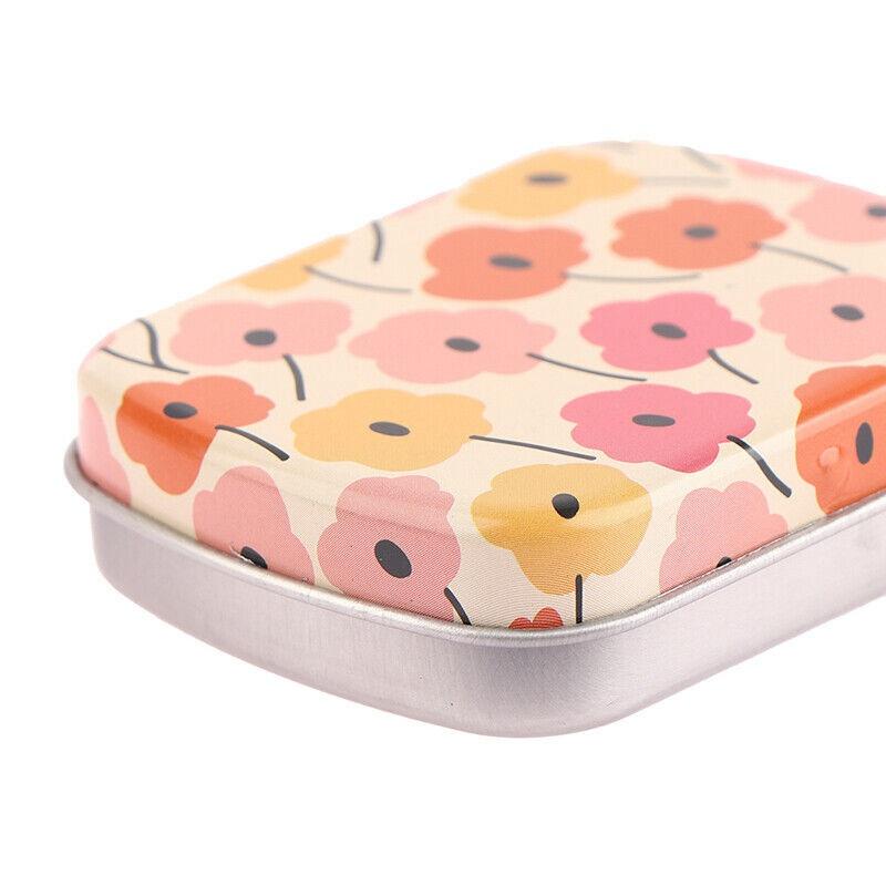 Hinged Tins Portable Storage Rectangle Empty Box Mini Small Metal Mini Skater