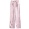 Women's Satin Jacquard Straight Leg Pants - Summer, High-End, Thin, New Chinese Style, Ice Silk, Narrow, Wide Leg.