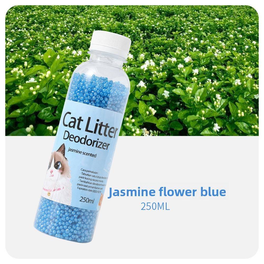 A bottle of deodorant beads for cat sand: makes your home smell comfortable and eliminates odors