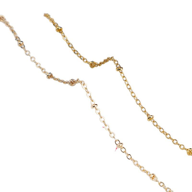 Color-Preserving 14K Gold-Filled Clip-On Chain Extension Necklace/Bracelet DIY Tassel.