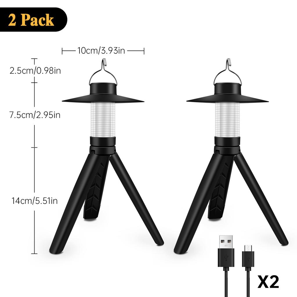 Hanging Tent Light USB Charging 4 Lighting Modes LED Emergency Lamp High Brightness with Tripod Magnetic Camping Lantern