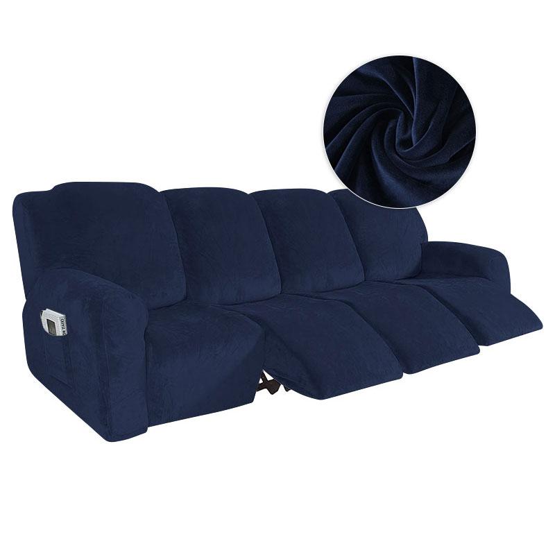 1/2 Seater Stretch Recliner Sofa Cover Soft Velvet Lazy Boy Armchair Covers Elastic Non Slip Sofa Slipcovers for Living Room