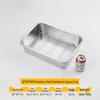 Bandeja Cuadrada Profunda de Acero Inoxidable 304 para Cocinar al Vapor y Servir