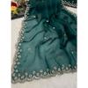 Latest New Wedding Wear Saree Heavy Embroidery Real Wal & Moti With Sequence Work*
