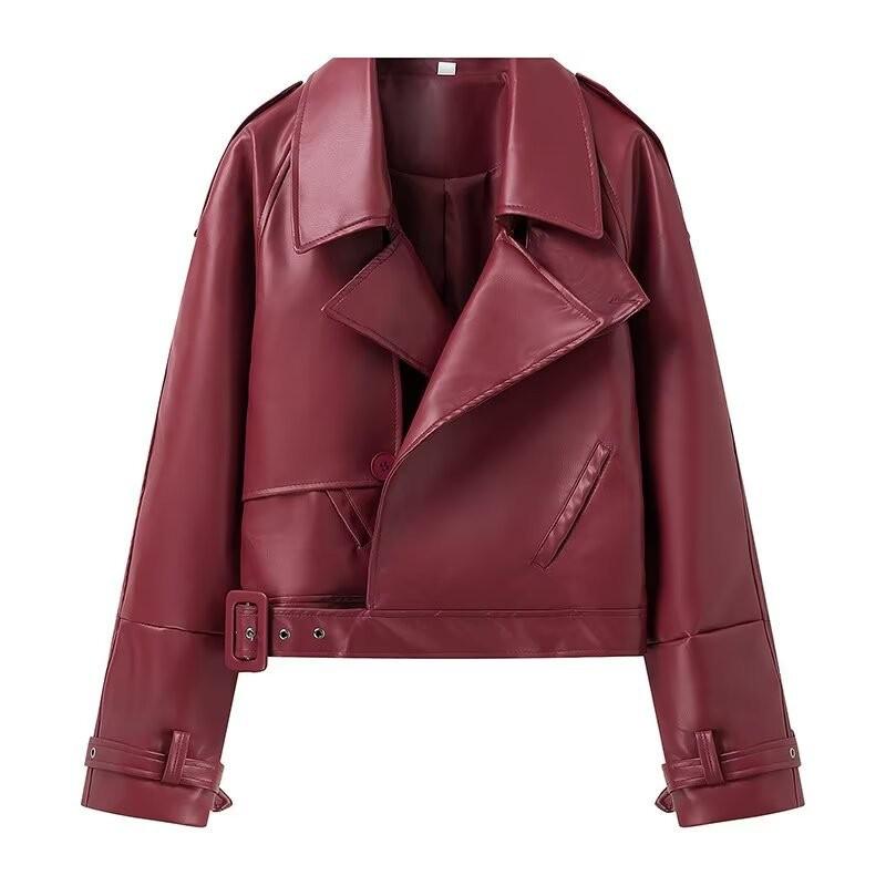 Retro Leather Jacket for Women - European & American Street Style Autumn/Winter Collection