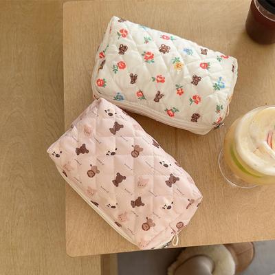 Cute Cartoon Print Women's Cosmetic Bag Portable Ladies Makeup Case Travel Storage Bags Casual Female Clutch Purse Handbags