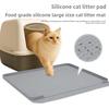 Siliconen Kattenbakmat met Diepe Groeven Extra Groot Antislip Opvangmat voor Houten Vloeren