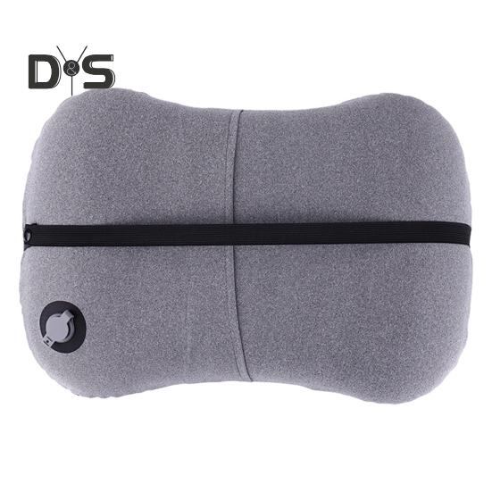 Outdoor Travel Inflatable Pillow with Removable Washable Cover Ergonomic Ultralight Camping Backpacking Hiking Neck Lumbar Support Sleeping Head