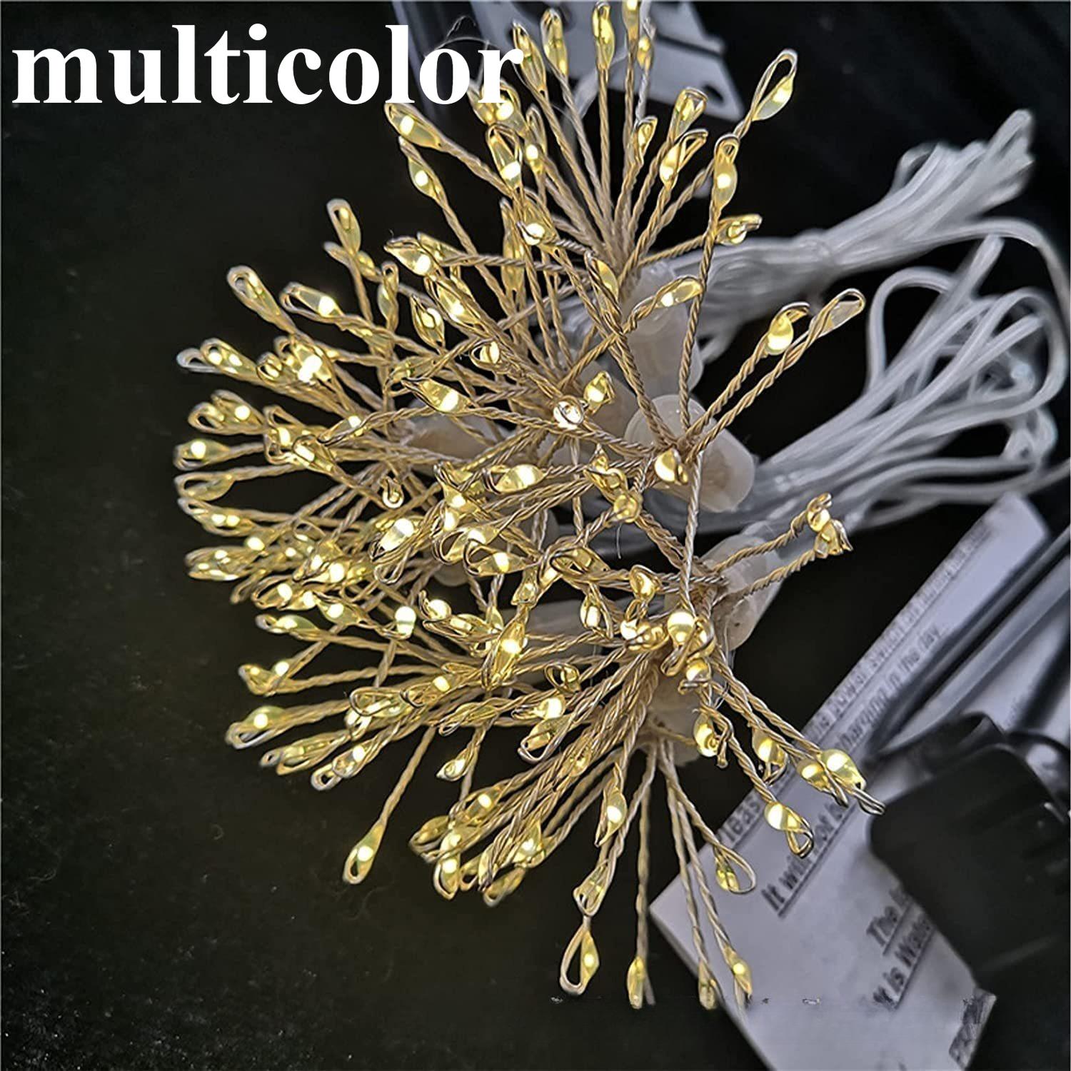 

Разноцветные огни фейерверков, Подвесные взрывные гирлянды, Рождество, Новый год, праздник, для гостиной в помещении, сада, украшение для вечеринки на День святого Валентина 5head-50led-multicolor