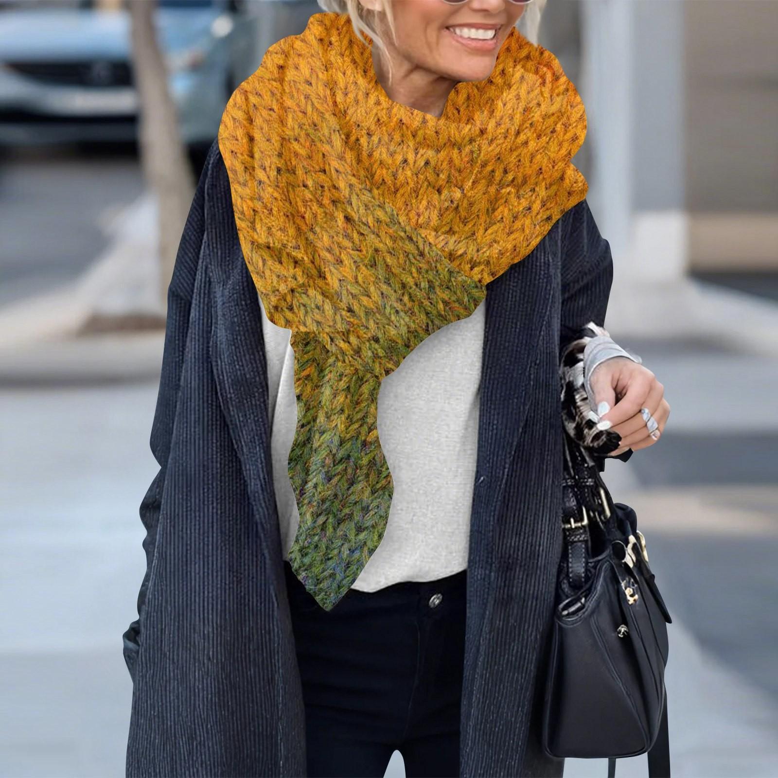 

Женский клетчатый шарф, теплый утолщенный трендовый шарф, шаль, накидка One Size жёлтый