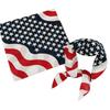 Bandana Square Scarf American Flag Striped Headband Wrap Handkerchief for Unisex