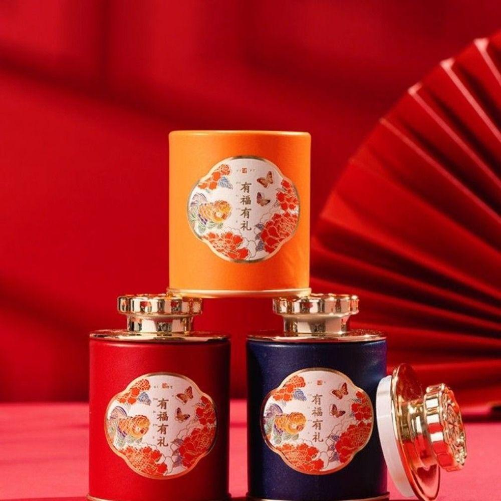 Mini Empty Tea Tin Can Paper Tea Canister Sealed Jar Storage Jar  Tea-leaves Packaging