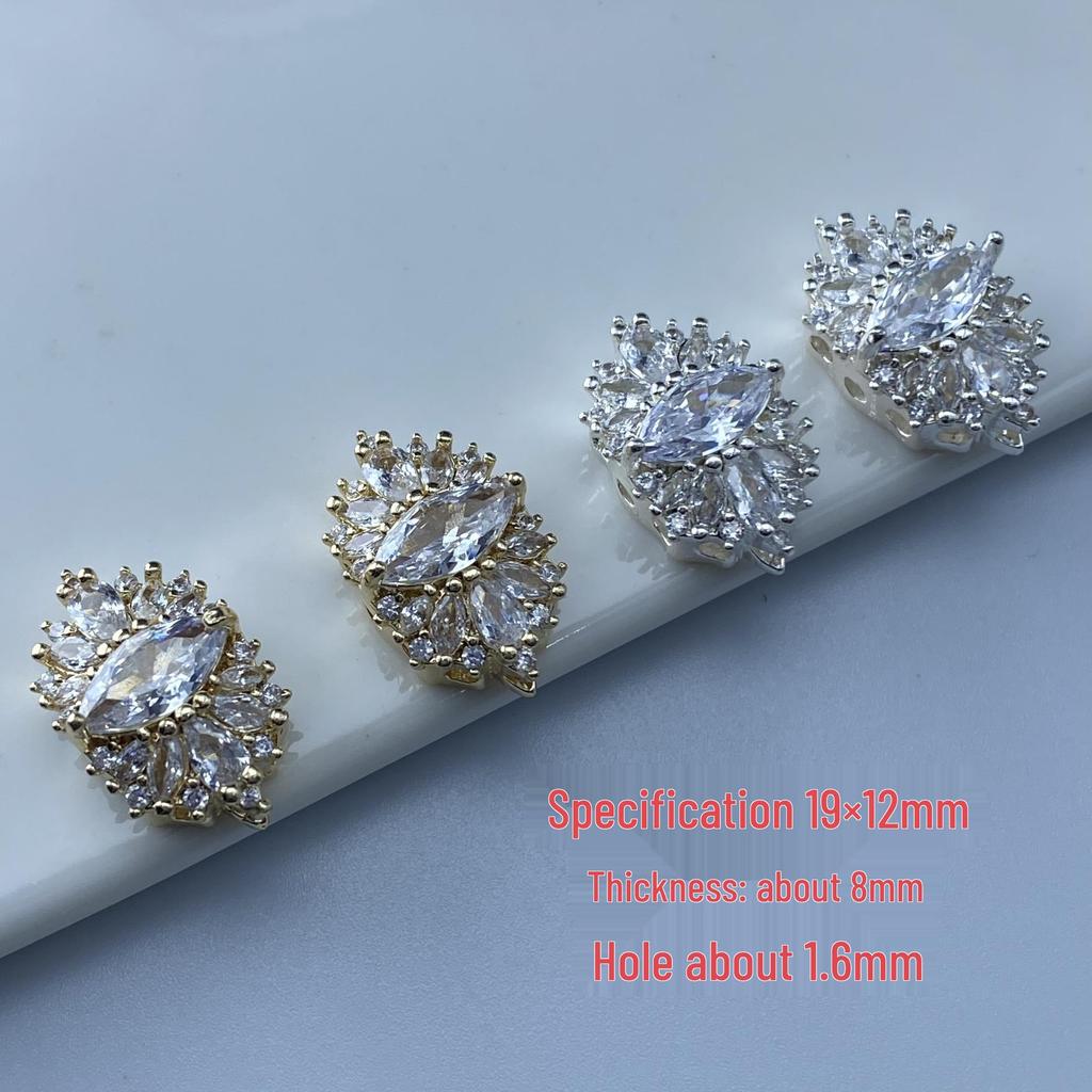 Luxury Rhinestone Zircon Spacer Beads: Handmade, Colorfast DIY Jewelry Accessories