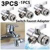 3-weg Spoelbak Splitter Afscheider Kraan Connector Lekvrij Kraan Splitter Waterafscheider voor Douche/Spoelbak/Wastafel 1-3 STuks