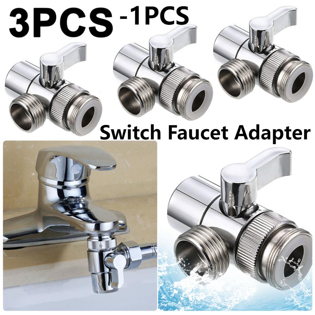 3-weg Spoelbak Splitter Afscheider Kraan Connector Lekvrij Kraan Splitter Waterafscheider voor Douche/Spoelbak/Wastafel 1-3 STuks