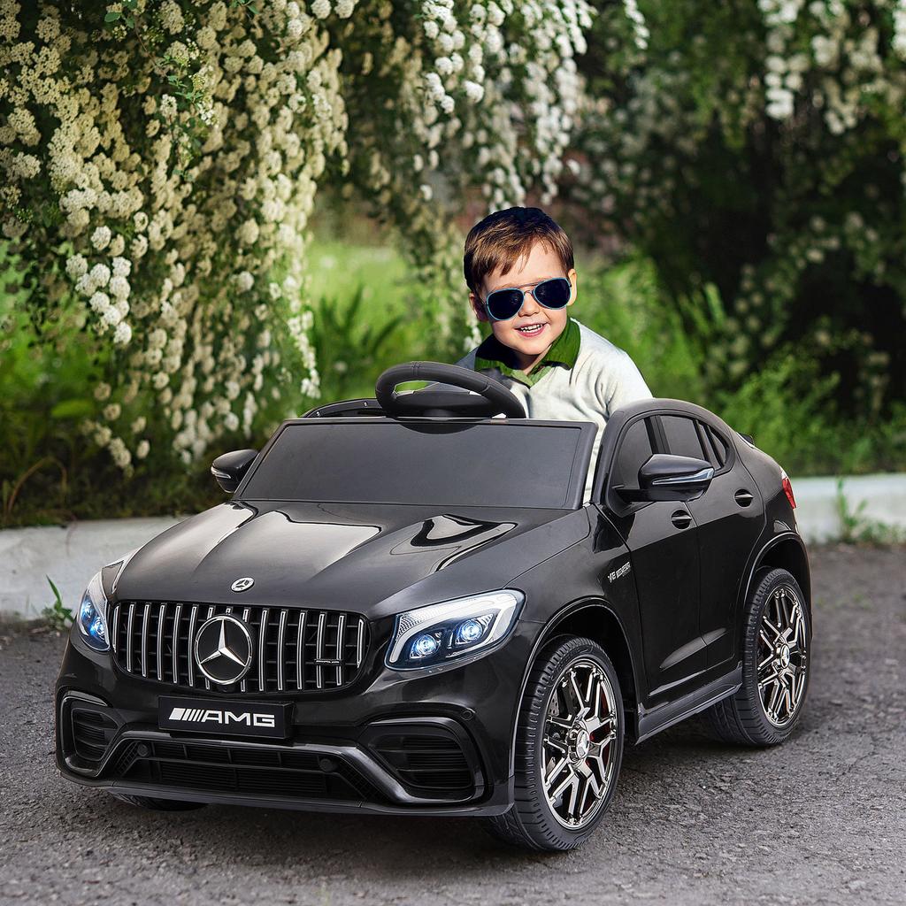 Electric Car, Mercedes Licensed, for Children 3+, 12 V, Remote, 115 x 70 x 55 cm, Black