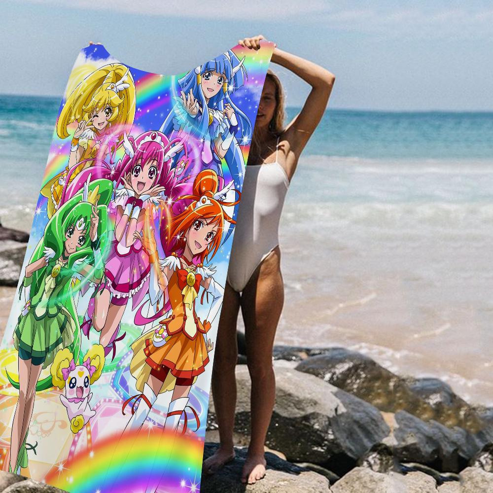 

Smile Precure Cute Anime Big Microfiber Beach Towels Quick Dry Towel Sand Beach Towels Pool Towel For Travel Swim Pool Yoga W30*H60(CM)
