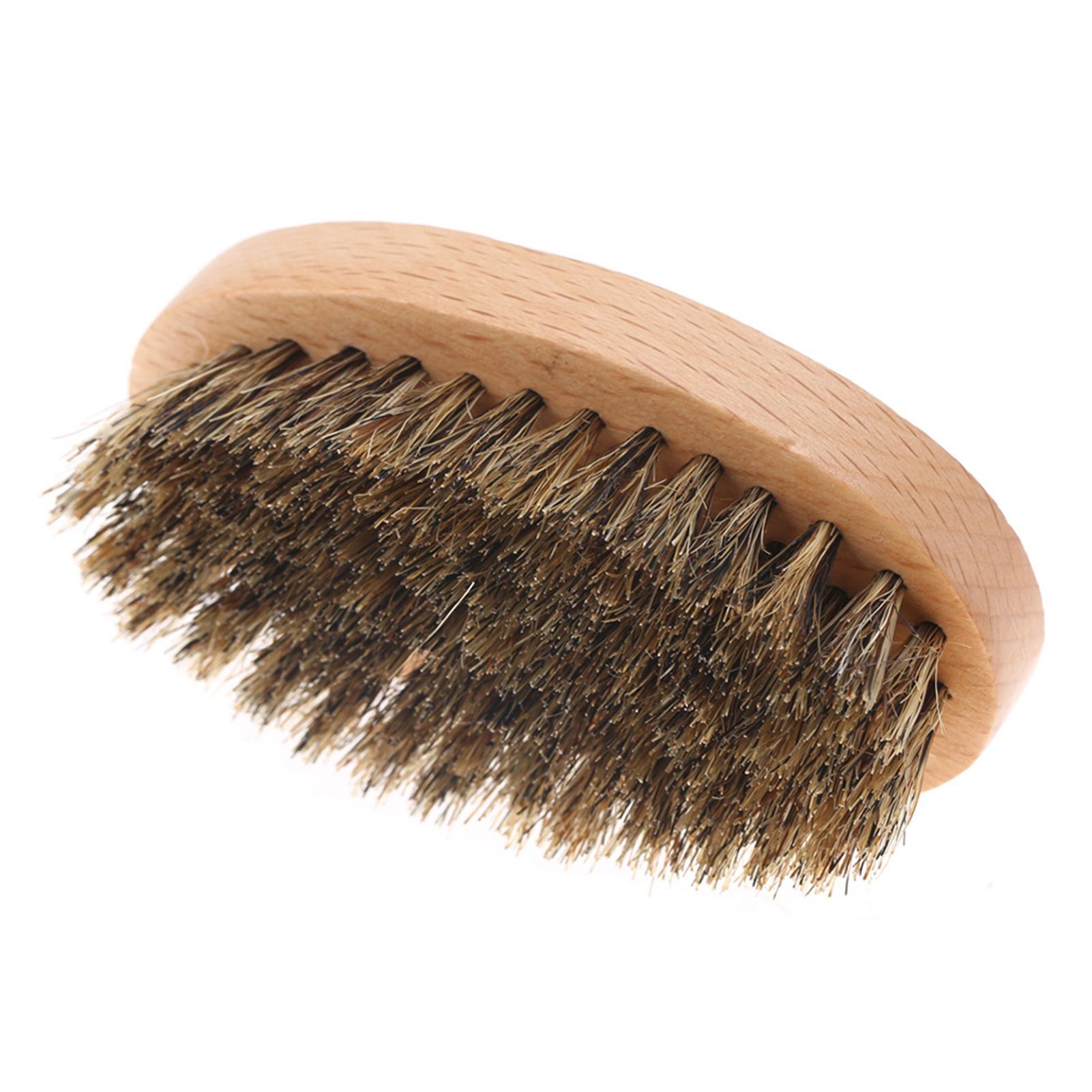 

Men Brd Shaving Brush Oval Brd Hair Clning Brush Mustache Portable Comfortable Travel Home Use Wooden Handle