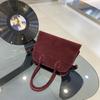 Women's Genuine Leather Retro Handbag - Large Capacity, Frosted Cowhide, Autumn/Winter Trendy Commuter Bag