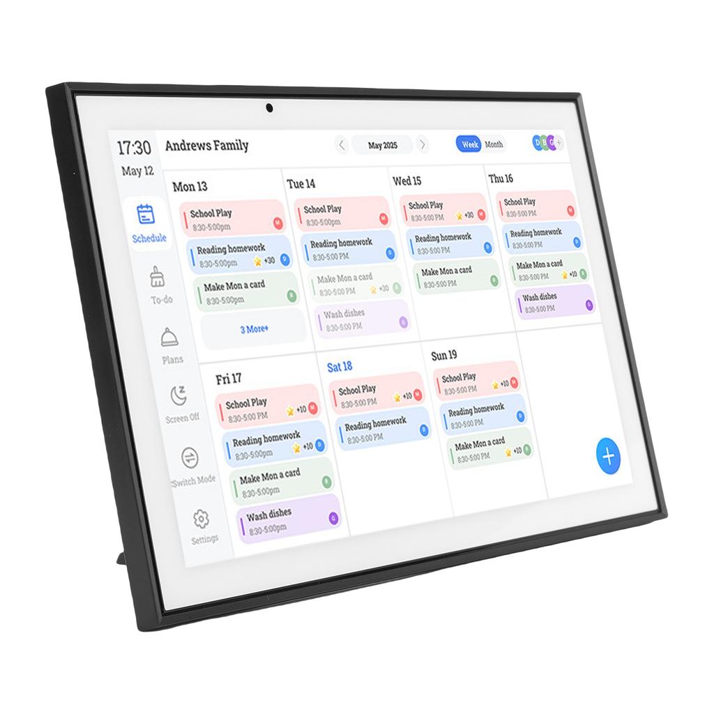 10,1 Zoll Digitaler Kalender   HD   Smarter Familienplaner mit Aufgabenplaner Essensplaner Sternepunkte Foto F e