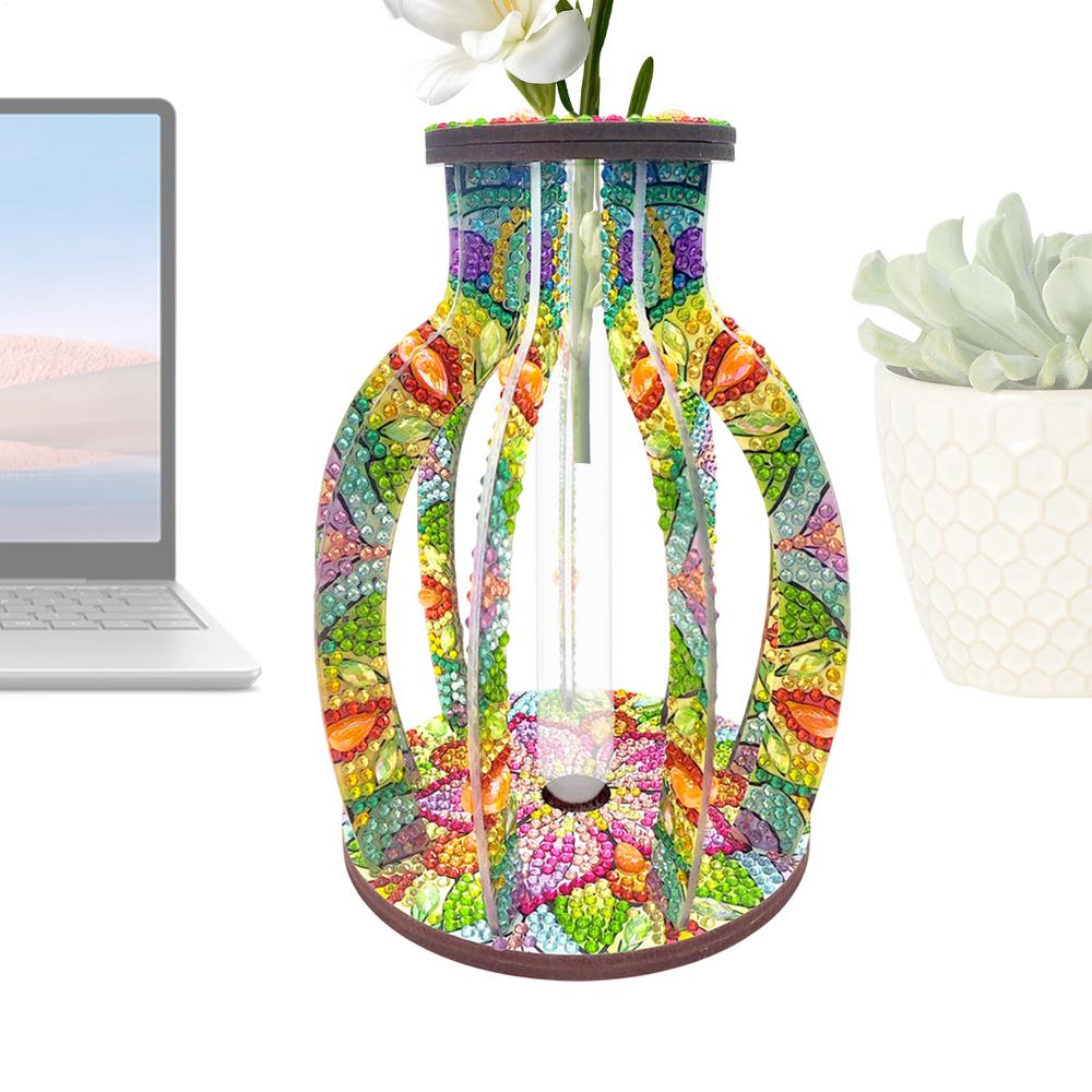 Rhinestones Painting Vase Flower Vase Art Painting Kit Handcraft Accessories Home Decor For Mother Professionals Children