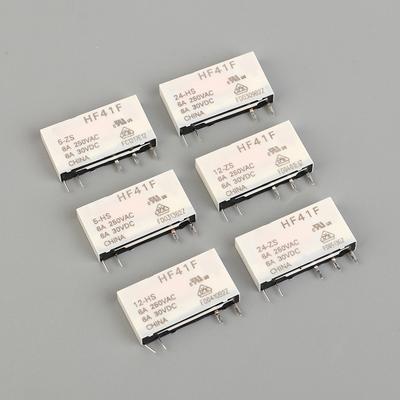 Hf41F-24-Zs Hf41F-12-Zs Hf41F-5-Zs Hf41F-5-Hs Hf41F-12-Hs Hf41F-24-Hs Industrial Relay Subminiature Power Relay 41F Hf41F