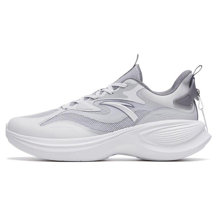 New Anta Leaf 3.0 Shock Absorbers Slip Resistant Abrasion Resistant Low Top Running Shoes Women's Gray White 922315520-3