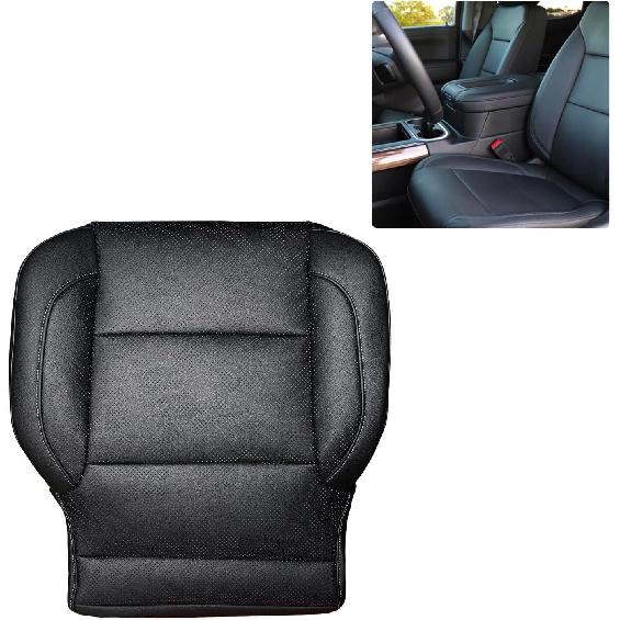 Driver Side Bottom Leather Seat Cover Compatible with Ch-evr*olet Silverado 1500 2500 HD 3500 HD Tahoe Sierra LTZ 2014-2019 Driver Or Passenger Side