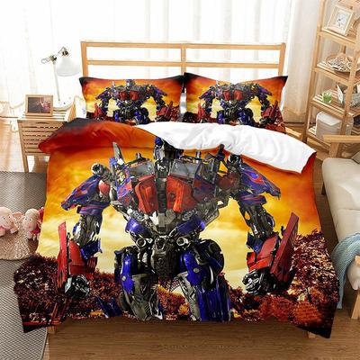 Animation Printing T-Transformers Bedding Set 2/3Pcs Children'S Gift Duvet Cover Youth Kids Girl Boys Gift Single/Double/Queen