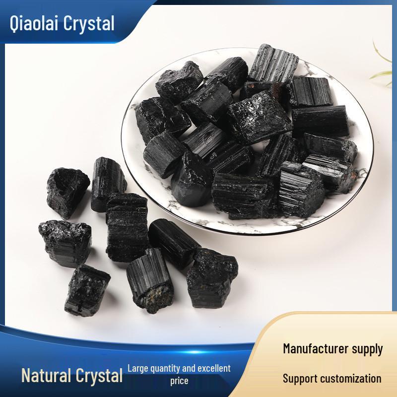 Raw Natural Black Tourmaline Crystal: Aroma Diffuser & Fish Tank Stone Decoration