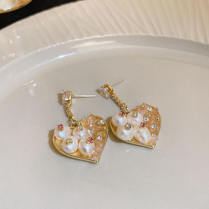 Pearl Earrings Set Butterfly Dangle Earrings for Women Metal Hollow Gold Plated Earring Cartoon Jewelry