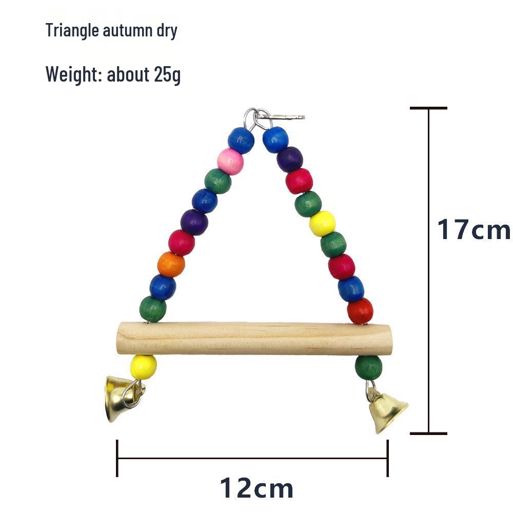 Colorful Bird Toys: Swing, Ladder, and Perch Set for Bird Cages