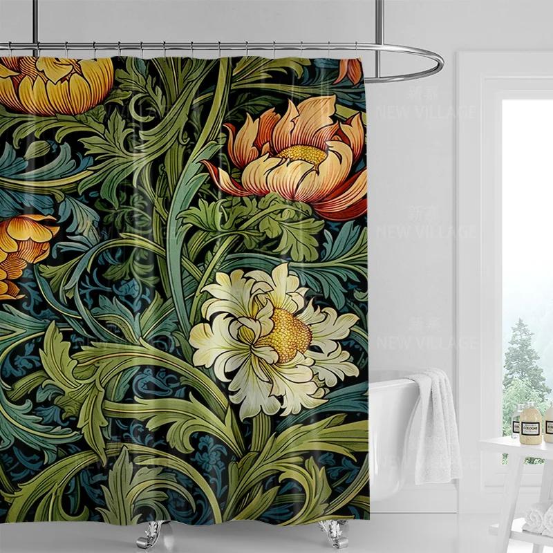 

Tropical Plant Shower Curtain, Bathroom Bathtub Waterproof Shower Curtain, House Decoration 180X200Cm Bathroom Curtain W60H190(CM)-1 Pcs