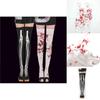Halloween Blood Dripping Skeleton Socks With Cotton Fabric For Cosplay Costume Accessories