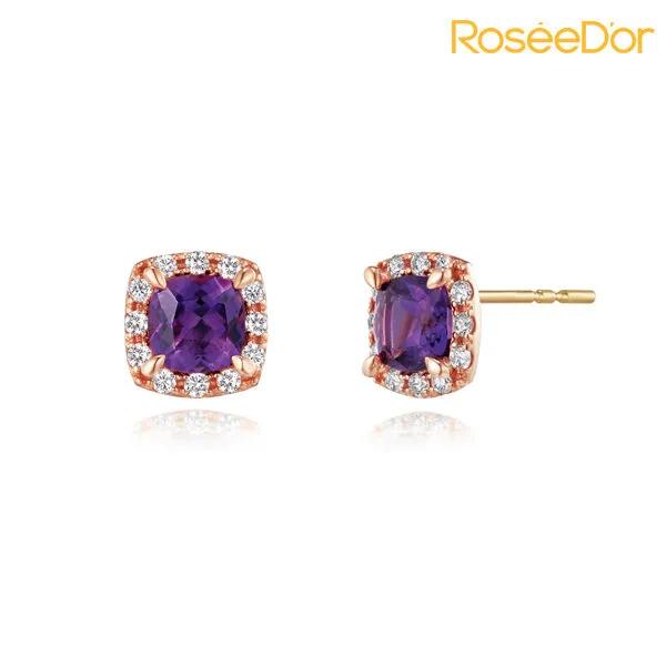 Biche Square Amethyst Earrings_222100016
