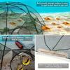 10-hole Portable Fishing Net - Durable Nylon Shrimp, Crab and Fish Catching Tool, Suitable for Outdoor Fishing Adventures.