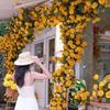 New Plastic Silk Artificial Rose Vine 8 Colors 1.7m 21 Heads Wall Decor Rattan Fake Plants Leaves Home Decoration